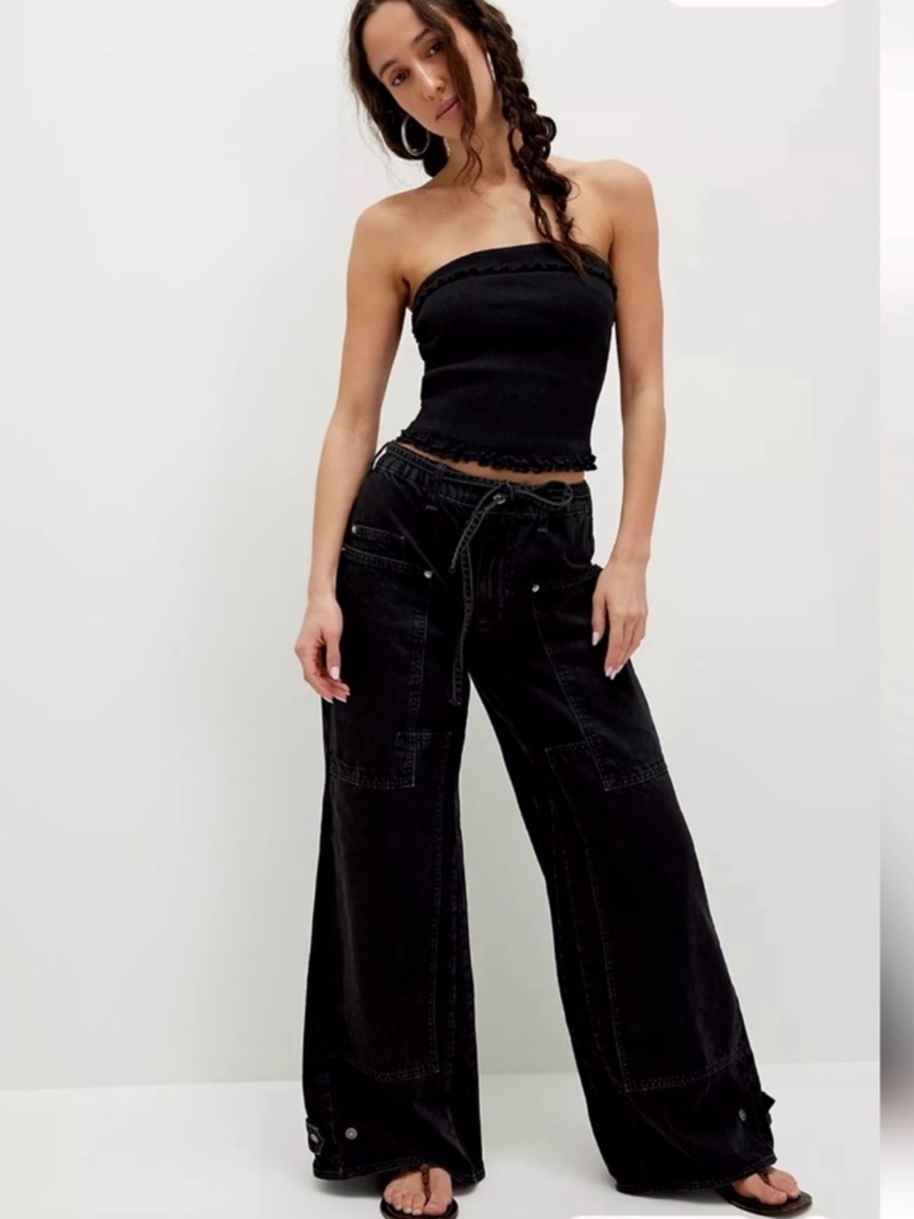 FREE PEOPLE We the Free CRVY Outlaw wide leg jeans